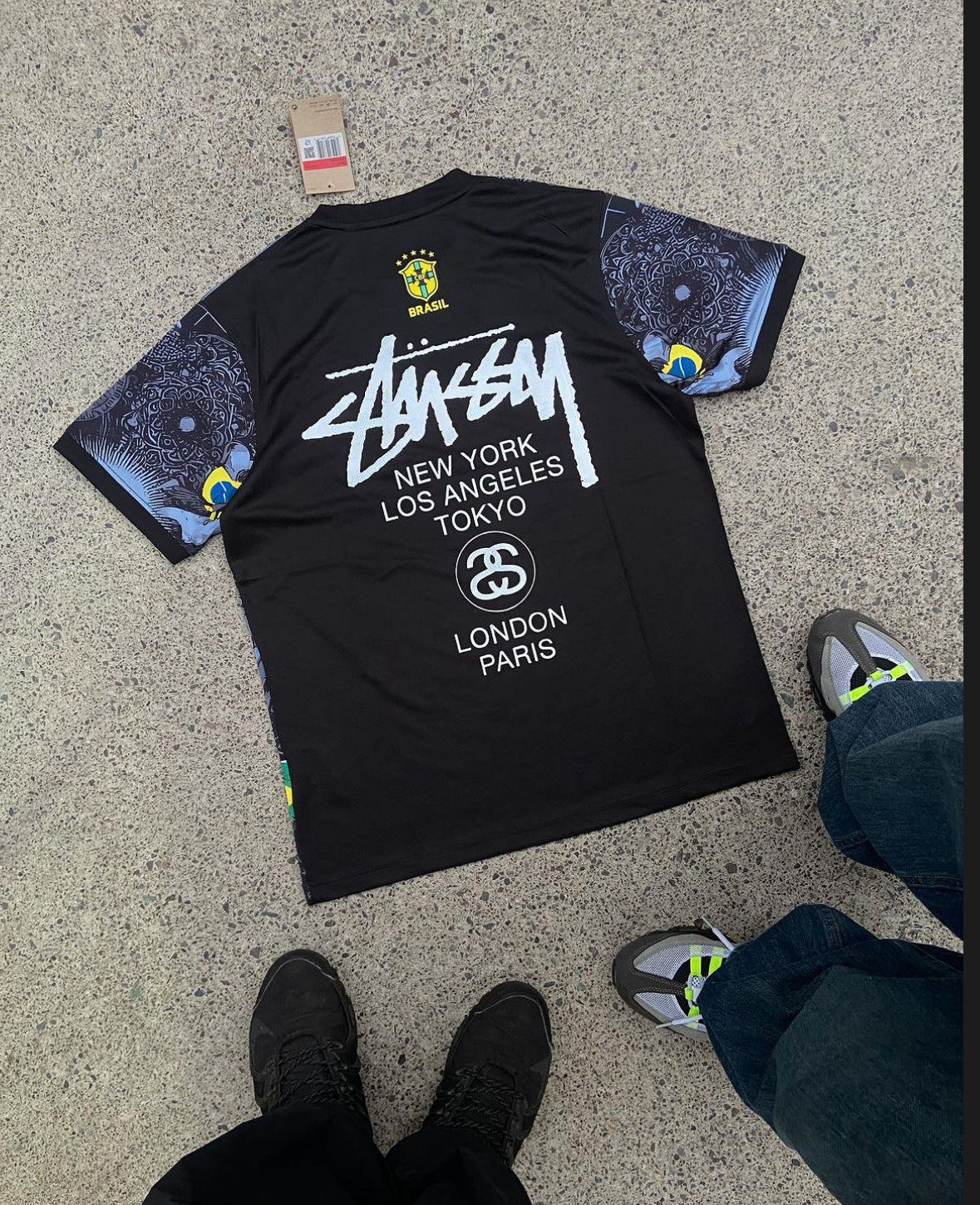 STÜSSY 2024 special edition Brasil black kit - Jesus edition (JUNIOR SIZE)